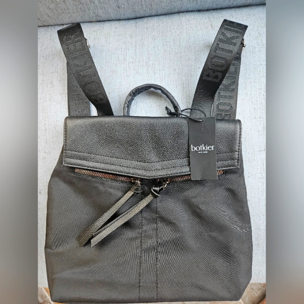 BOTKIER New York Black Mini Backpack Purse . NWT